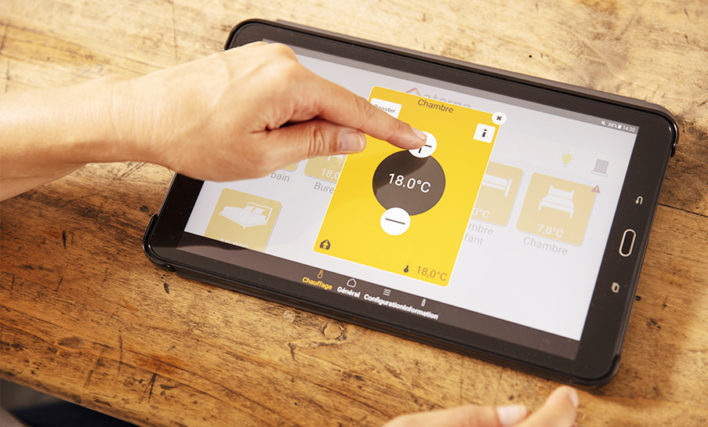 application myaterno sur tablette tactile